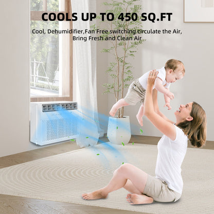Cowsar Quiet Window Air Conditioner 10,000/1,2000 BTU, Window AC Unit Cooling Room 450-550sq.ft