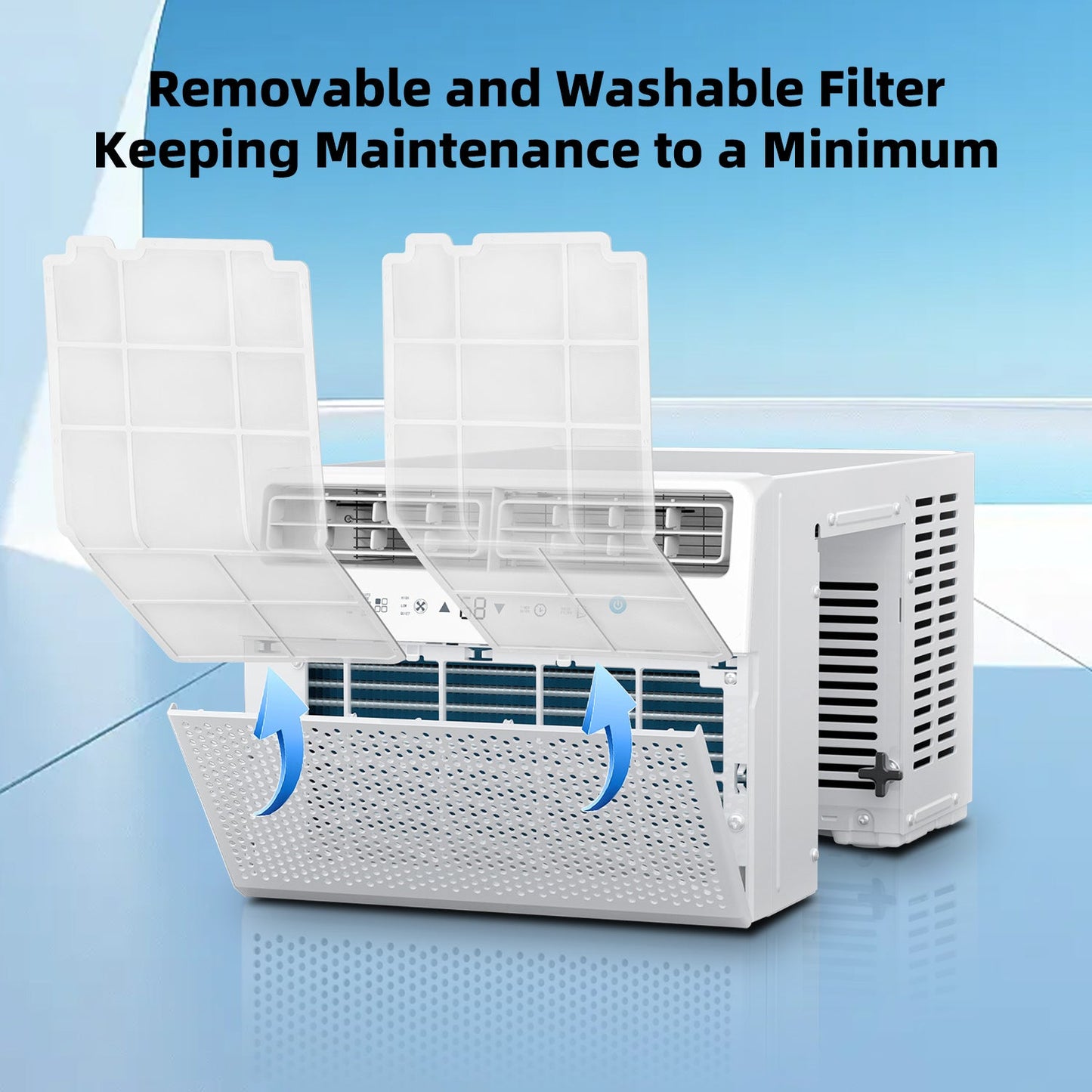 Cowsar Quiet Window Air Conditioner 10,000/1,2000 BTU, Window AC Unit Cooling Room 450-550sq.ft